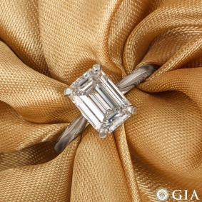 Platinum Emerald Cut Type IIA Diamond Ring 2.01ct D/Flawless Platinum Emerald Cut Type IIA Diamond Ring 2.01ct D/Flawless